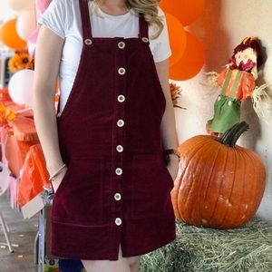Burgundy Velvet Dress